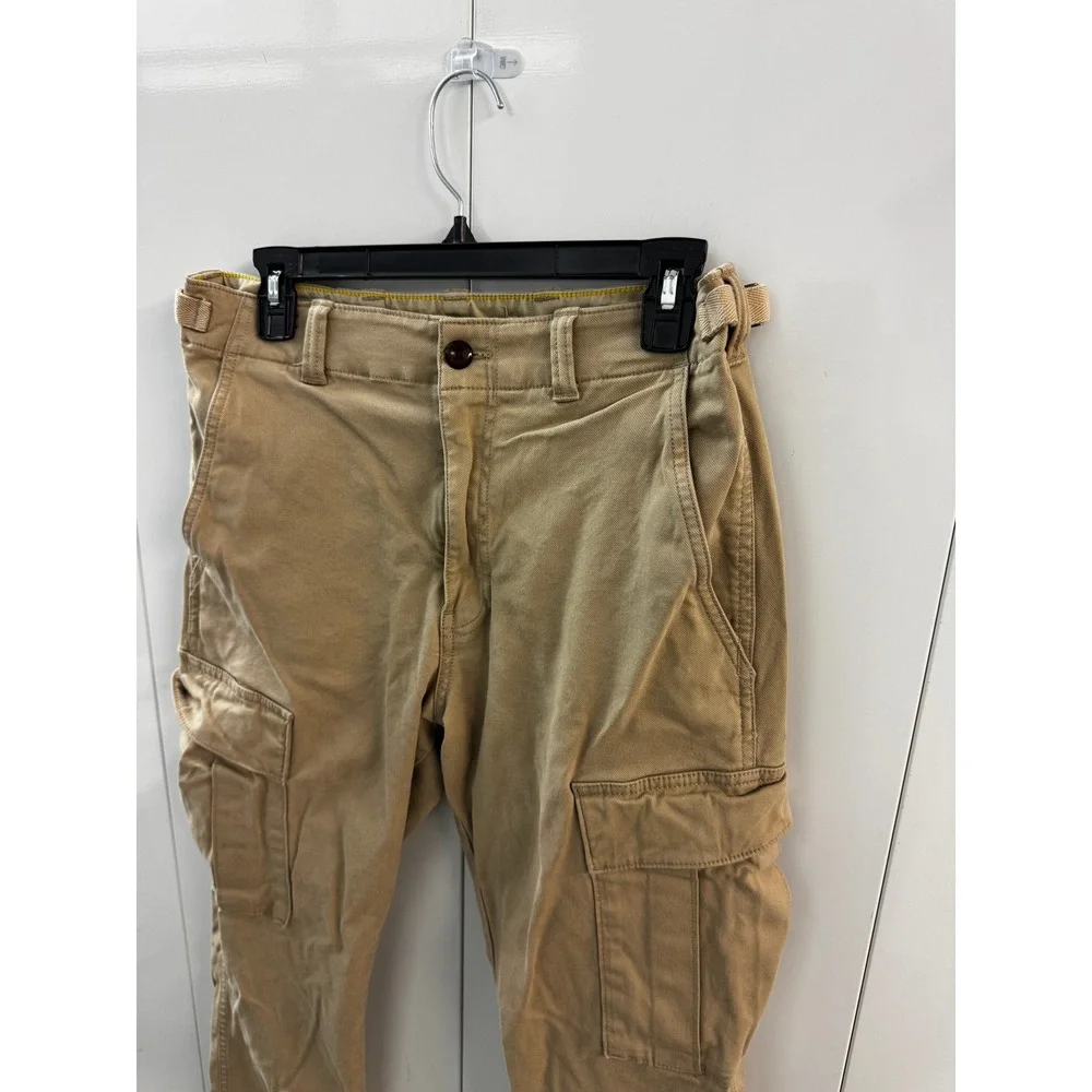 Banana Republic Traveler Cargo Pants Mens 30R Khaki Tan Tapered Stretch Utility